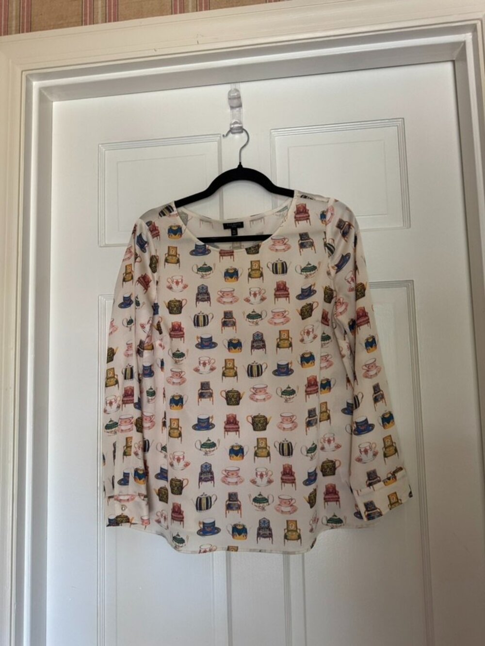 Talbots Tea Cup Long Sleeve Blouse Top